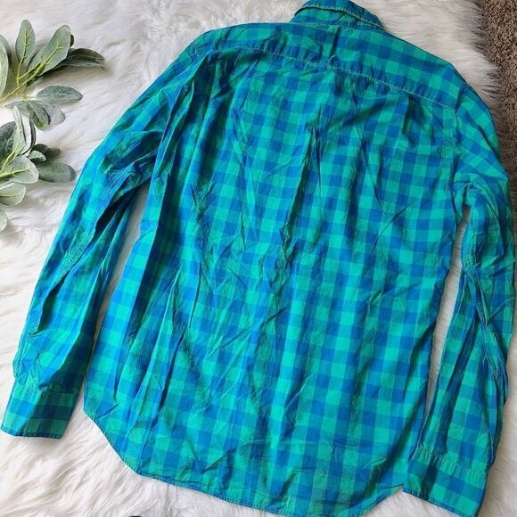 J. CREW Men's Small Plaid Lightweight Dress Shirt - Picture 6 of 6